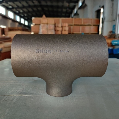 ข้อต่อท่อเหล็กอัลลอยด์ EQUAL TEE 6 "3.5MM EEMUA 146/1 ASTM B466 UNS C70600 TEE