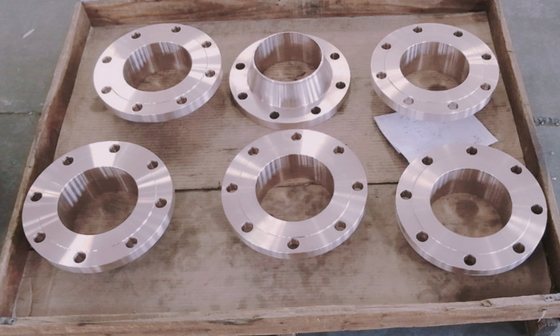 หน้าแปลนเหล็กอัลลอย ยาว WN FF ASME B16.5 150# WT 2.5 Mm 2" Cuni 9010