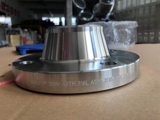 หน้าแปลนสแตนเลสดูเพล็กซ์ A182 F53 คอเชื่อม 300# 5&quot; ASME B16.5