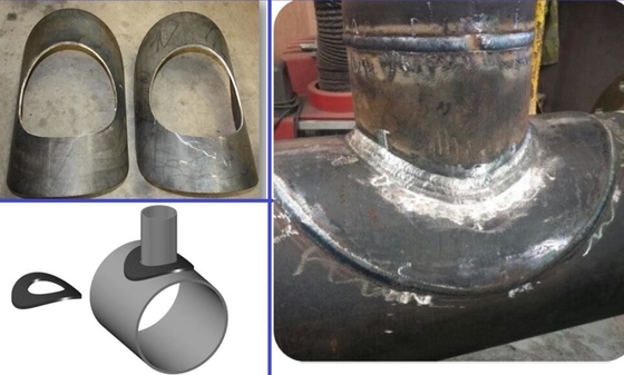 ข้อต่อท่อเหล็กคาร์บอน R Pad 45 STD-SCH20 ASTM A516 Gr. ข้อต่อท่อ 70 24"x12"