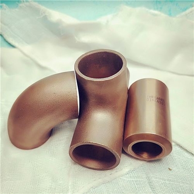 ข้อต่อท่อเหล็กทองแดงนิกเกิลขนาดที่กำหนดเอง C70600 BW Elbow LR 90D SCH40 ASME B16.9