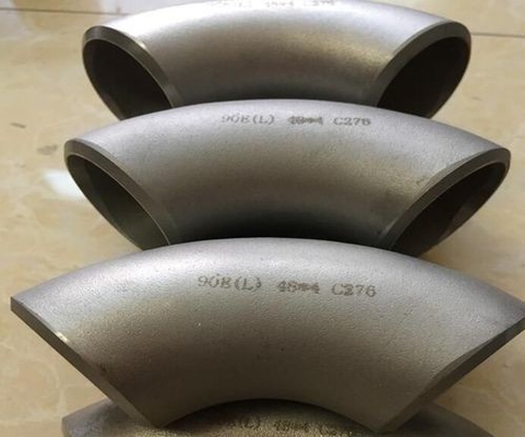 ข้อต่อท่อเชื่อมก้นข้อศอกเหล็กโลหะผสมนิกเกิล B366 WPNIC11 รัศมียาวโค้ง 180D ASME B16.9