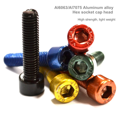 ตัวยึด Din 912 M3 M4 X 16 Mm Hex M5 M6 M36x2 St สีดำสีเขียว Anodized Allen Bolt สกรูอลูมิเนียม