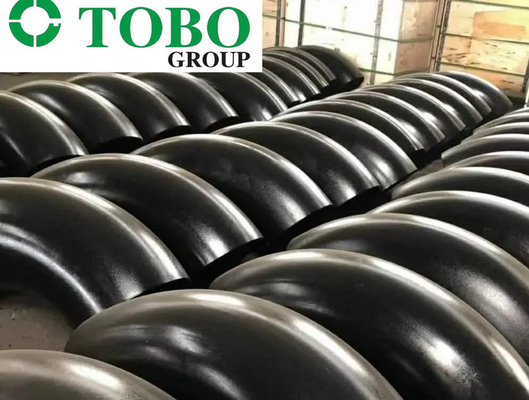 Long Radius Bend Butt อุปกรณ์เชื่อมท่อเหล็กกล้าคาร์บอน BW Elbow A420 WPL6 1 1/2 "SCH40