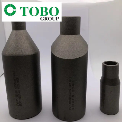 อุปกรณ์ท่อเหล็กโลหะผสมไทเทเนียม ASTM B363 Ti Gr7 2 '' x 1 '' SCH10S x SCH40S จุกนมยางโลหะผสมไทเทเนียม