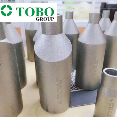 ฟิตติ้งท่อฟอร์จเหล็กโลหะผสมไทเทเนียม ASTM B861 GR2 2 '' x 1 '' SCH10S x SCH40S จุกนมยางโลหะผสมไทเทเนียม