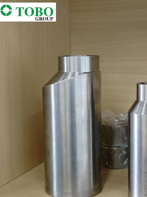 อุปกรณ์ท่อเหล็กโลหะผสมไทเทเนียม ASTM B363 Ti Gr7 2 '' x 1 '' SCH10S x SCH40S จุกนมยางโลหะผสมไทเทเนียม