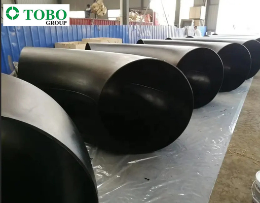 อุปกรณ์เชื่อมก้น ASTM A234 WP91 โลหะผสมเหล็กข้อศอกท่อรัศมียาว 90 องศาไม่มีรอยต่อ