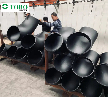 อุปกรณ์เชื่อมก้น ASTM A234 WP91 โลหะผสมเหล็กข้อศอกท่อรัศมียาว 90 องศาไม่มีรอยต่อ