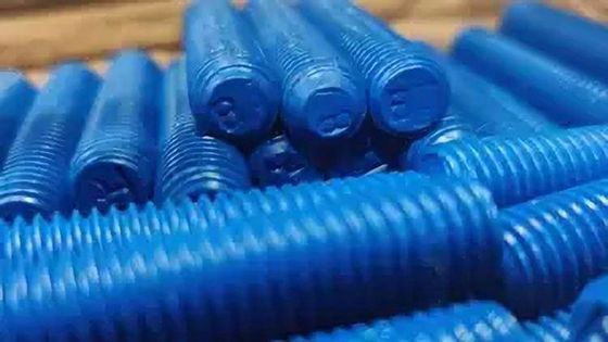 ASTM A453 Mechanical 7/8 &quot;Din975 สกรูเกลียวเกลียวดำ - เกลียวหนาชุบสังกะสี