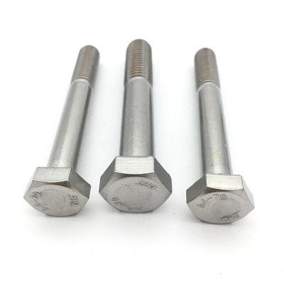 ASTM A453 Mechanical 7/8 &quot;Din975 สกรูเกลียวเกลียวดำ - เกลียวหนาชุบสังกะสี