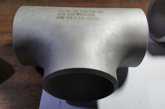 การเชื่อมแบบก้นแบบไม่มีรอยต่อ 3” * 3” SCH-40S ASTM A403-WP316/316L ASME B16.9