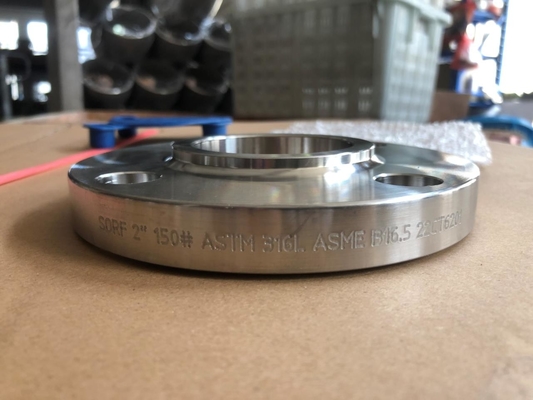 ASME B16.5 Slip-On Flange RF A105 A182 เหล็กคาร์บอน เหล็กไร้สแตนเลส NPS 1/2 