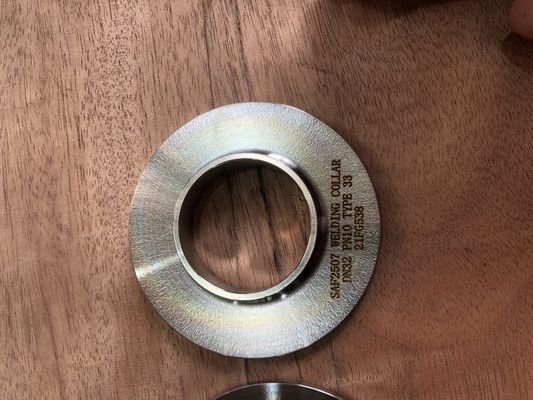 ข้อต่อเหล็ก Super Duplex EN 1092-1 PN 10 DN 65 Type 33 UNS S32750 ปลอกคอเชื่อม