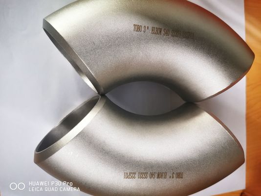 SS304 อุปกรณ์เชื่อมต่อท่อสแตนเลสสุขาภิบาลปกติ 90 องศารอยข้อศอกสั้น