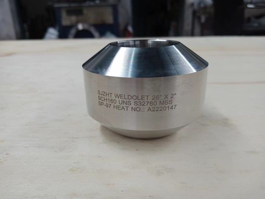 ข้อต่อท่อหลอมโลหะผสม 12” X 2” 40S UNS 32760 อุปกรณ์ Weldolet Super Duplex