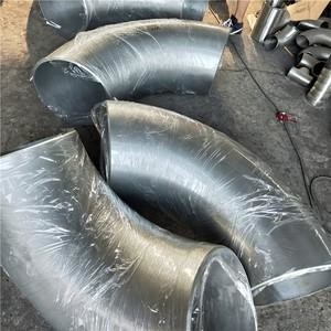 อุปกรณ์ท่อเหล็กโลหะผสมนิกเกิล N08825 ASME B16.9 90D ข้อศอกสั้นรัศมีโค้ง