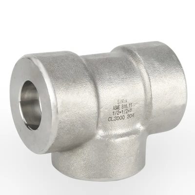 โลหะผสมเหล็กที ASME B16.11 หลอมซ็อกเก็ตเชื่อมเท่ากับทีอุปกรณ์ท่อเหล็กโลหะผสม