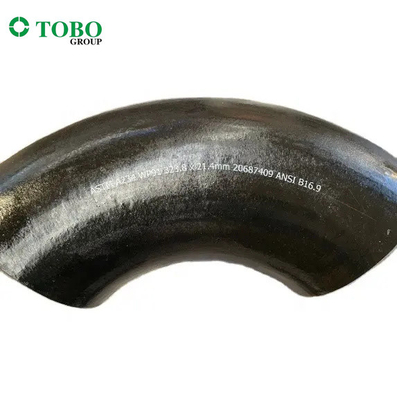 อุปกรณ์เชื่อมก้น ASTM A234 WP91 โลหะผสมเหล็กข้อศอกท่อรัศมียาว 90 องศาไม่มีรอยต่อ