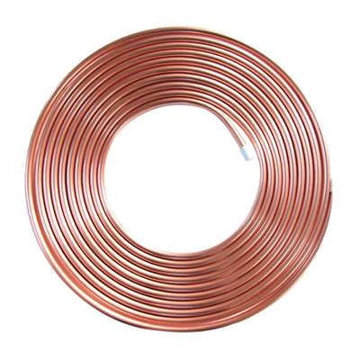 ท่อม้วนทองแดงไร้รอยต่อ C10100 C11000 C12200 3mm 15m ท่อเหล็กทองแดงกลมม้วน