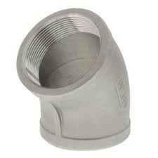 2023 ทองเหลืองเหล็กสแตนเลส ท่อปรับแต่ง นิเคิล สแตนเลส Threaded เอลโค 45 องศา สลับเงิน 1 ถึง 24 นิ้ว