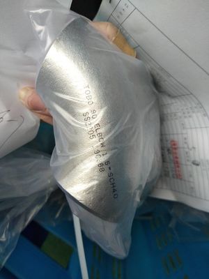 ASTM A234 90 องศา LR 8 '' โลหะผสมนิกเกิลข้อศอกท่อ Sch80 หัวกลมรหัส