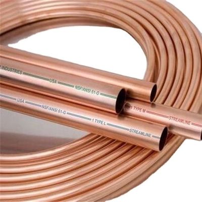 Type KL M เครื่องปรับอากาศ Pancake Coil Copper Tube เครื่องปรับอากาศท่อทองแดงสำหรับระบายอากาศ