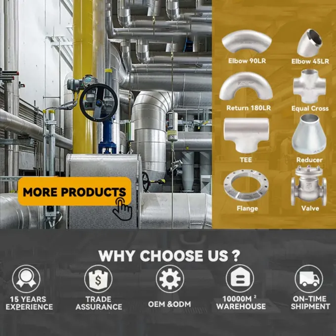 อุปกรณ์ท่อเหล็กกล้าไร้สนิม Super Duplex BW Cross Tee UNS S32750 ASME B16.9 SCH10 5