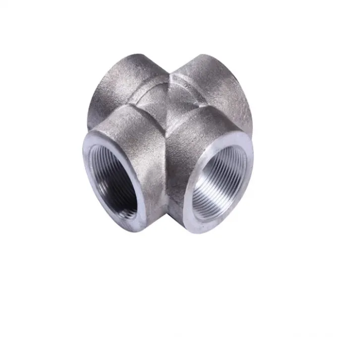 อุปกรณ์ท่อเหล็กกล้าไร้สนิม Super Duplex BW Cross Tee UNS S32750 ASME B16.9 SCH10 1