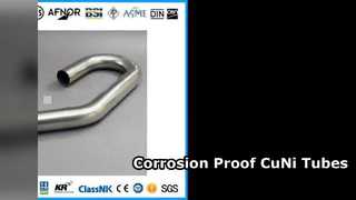 ท่อ CuNi U ที่ป้องกันการกัดกร่อนสำหรับเครื่องแลกเปลี่ยนความร้อนทางทะเล